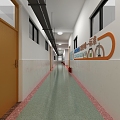 LABORATORY CORRIDOR STAIRS 3d model