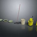 Modern mop bucket mop bucket mop automatic spin drying mop bucket 3d model