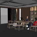 Modern Clubhouse Interior Design With Spacious Layout Large Windows And Wooden Furniture