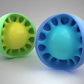 modern virus nucleocapsid cell virus 3d model