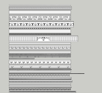 European-style corner line gypsum line 3d model