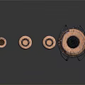 Decorative Wooden Barrel Containers With Metal Bands And Different Sizes