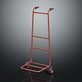 Red Hand Truck With Wheels And Handle For Moving Heavy Items