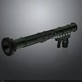 Green Military Style Rocket Launcher With Black Grip And Tactical Design