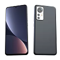 Modern Smartphone With Curved Display And Multi Camera Setup In Dark Color