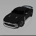 Modern Black Sports Car With Sleek Design Rear Spoiler And Sporty Alloy Wheels