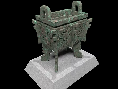 Ornaments Ding Cultural Relics Fang Ding Decorations 3d model