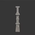 Classical Stone Fence With Ornate Columns And Textured Surface For Garden Decoration