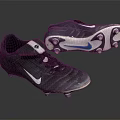 Nike Soccer Cleats in Navy Blue and White with Classic Design and Cleated Soles