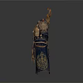 Ancient Armor Weapon with Intricate Historical Design and Decorative Military Elements 3d model