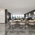 Modern public office area Open office area 3d model