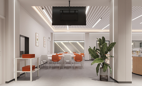 Modern Canteen 3d model