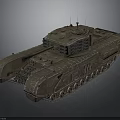 Heavy Duty Military Tank With Armored Body Tracked Wheels Mesh Protection And Turret Antenna