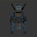 Blue Mechanical Quadruped Robotic Equipment With Metal Legs And Grille Structure