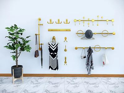 Modern Hook Coat Hook 3d model
