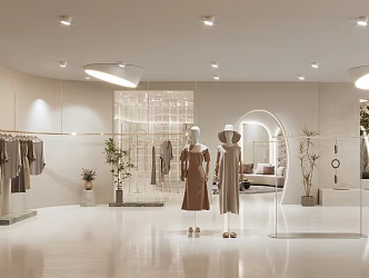 Ji clothing store women's clothing store 3d model