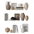 Minimalist Decorative Ornament Set With Ceramic Vases Books Camera And Mugs