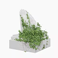 European Roman column plaster column modeling plant 3d model