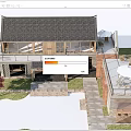 Rural Self Built House With Tiled Roof Courtyard And Terrace Design