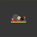 Industrial Mechanical Device With Yellow Base Silver Drum Red And Black Parts