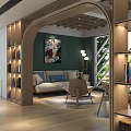 Creative Book Art Design Interior With Shelves Artworks Seats And Natural Light