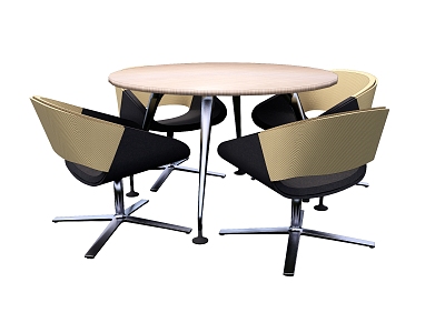 Modern Meeting Table and Chair Round Meeting Table and Chair Combination model