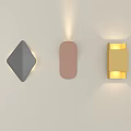 Modern Geometric Wall Lamps With Diamond Oval Square Shapes Illuminating Interior Wall