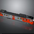 Modern Red and Gray Passenger Train With Multiple Cars Windows and Sleek Design