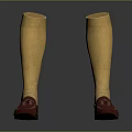Yellow Knee High Socks And Red Loafers Stylish Fashion Wear