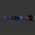 Futuristic Game Movie Character Mechanical Arm Design With Blue Gray Details And Joint Structure