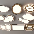Modern Ceiling Lights in Various Shapes for Stylish Interior Decoration 3d model