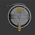 Metal Daily Electrical Appliance With Handle And Yellow Label Simple Design