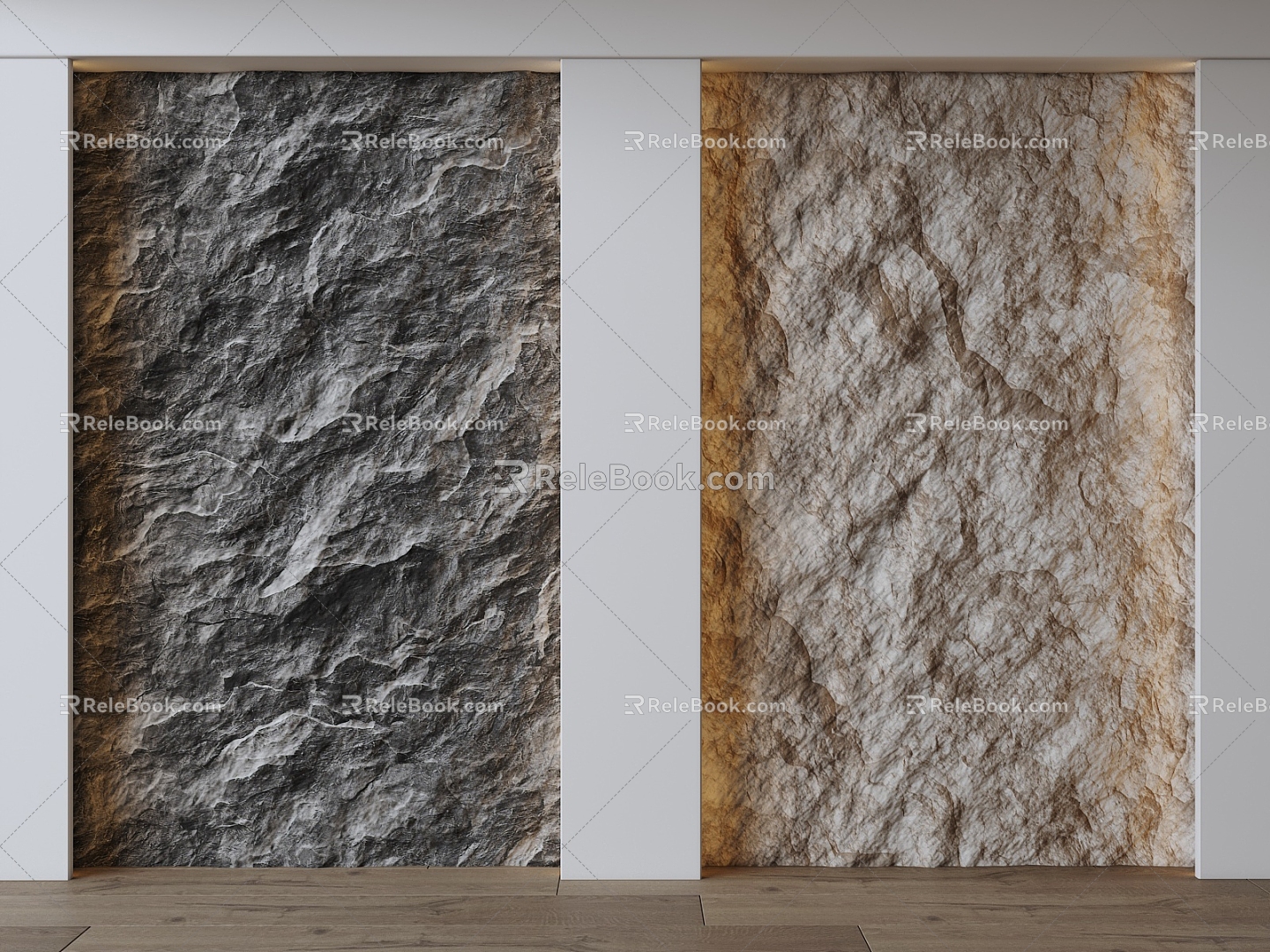 rock background wall 3d model