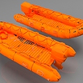 Rubber Charge Rescue Boat 3d model