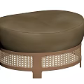 Qui Shoe Changing Stool Low Stool Rattan 3d model