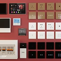 Different Style Electrical Switch Panels In White Black And Gold With Smart Controls