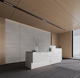 Modern Front Desk 3d model