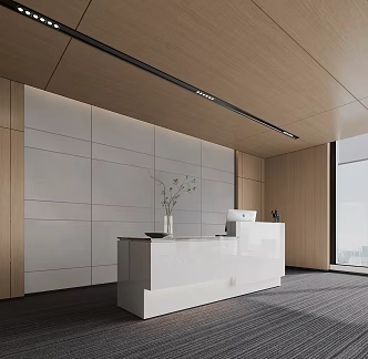 Modern Front Desk 3d model
