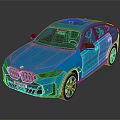 Blue BMW Coupé SUV With Sporty Design Black Wheels And Red Brake Calipers
