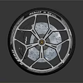 Car Wheel Rim and Tire with Stylish Alloy Design and Modern Spoke Pattern