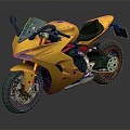 Modern Motorcycle Two-wheeled Motocross Motorcycle 3d model