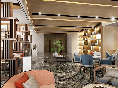 Light Luxury Leisure Area 3d model