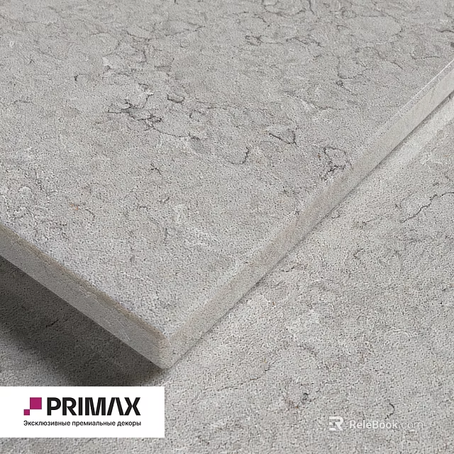Gray Textured Building Slab With Natural Stone Surface And Smooth Edges 3d model 