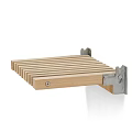 Wooden Wall Mounted Sofa Bench With Metal Brackets And Sleek Design 3d model