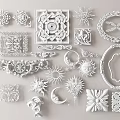 European-style carved 3d model