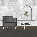 Modern single sofa single chair combination 3d model