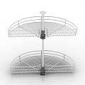 Modern embedded pull basket double turntable basket 3d model