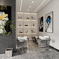 Modern Beauty Salon Interior Design With Marble Counter Sofa Mirrors And Stylish Salon Chairs