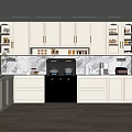 Modern Kitchen Interior With White Cabinets Marble Countertop And Island