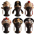 Traditional Chinese Headdress Ornaments With Dragon Patterns Jewelry And Tassels Decor